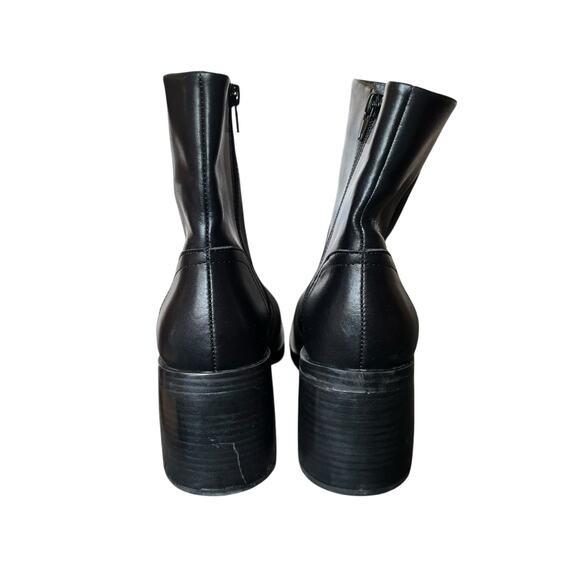 Steve Madden Phillie Block Heel Leather Ankle Boot Women’s Size 10 - Picture 3 of 7